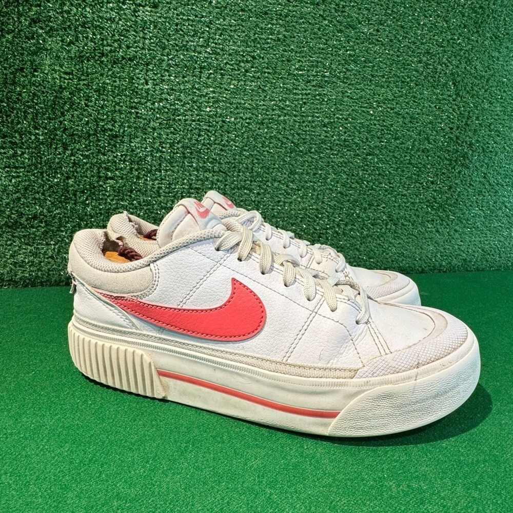 Nike Court Legacy Lift Platform Sea Coral/Picante Red DM7590-104 Women Size 7.5
